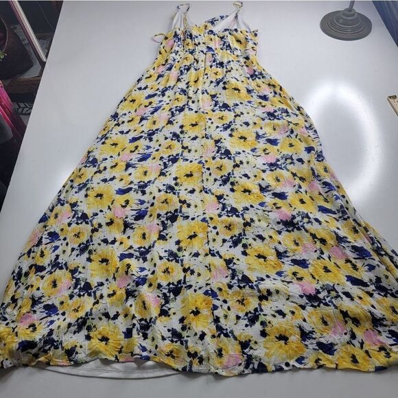 LULU'S HIGH SLIT FLORAL LINED STRAPPY Berryessa MAXI DRESS L LARGE - Picture 10 of 12